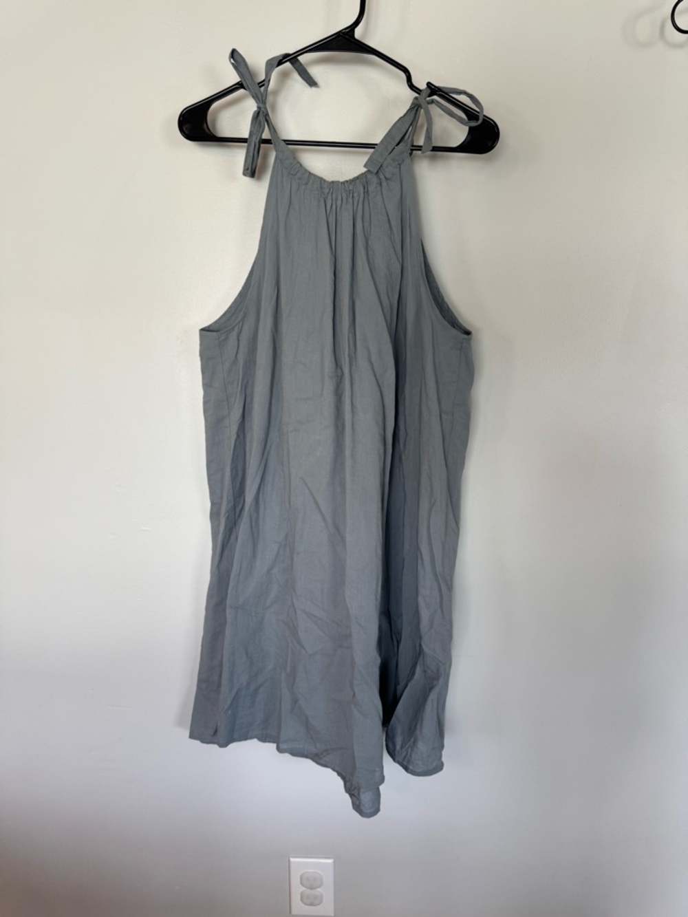 H&M Light Gray Tie-Shoulder Summer Dress